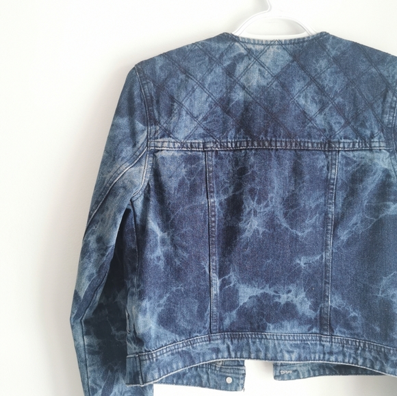 Acid Wash Quilted Denim Jacket - Picture 3 of 5